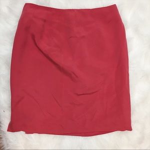 Vintage Silk Pencil Skirt Career Size 8 EUC Coral